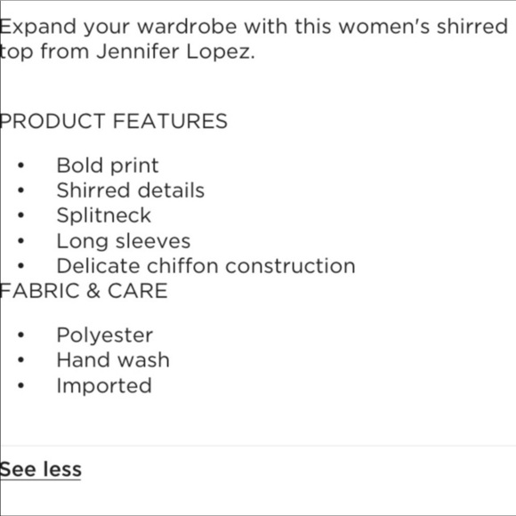 JENNIFER Lopez Medium shirred peasant too with chiffon construction - Picture 13 of 16